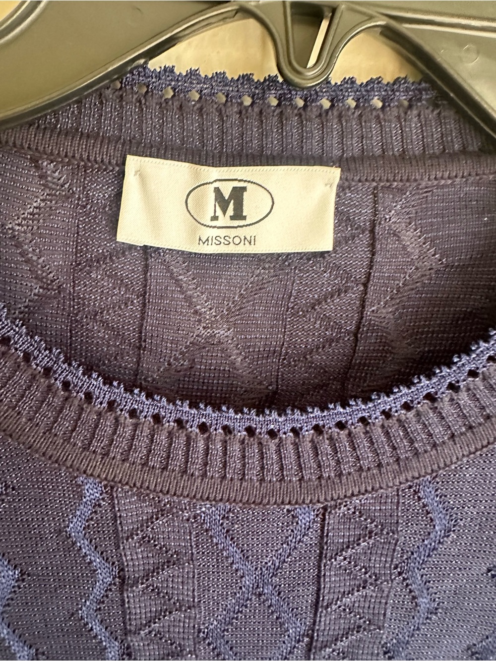 M by Missoni Navy Knit Long-Sleeve Sweater - Picture 5 of 7